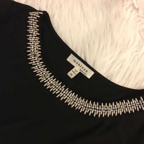 Bejeweled Black | maternity top | bell sleeves - Picture 3 of 8